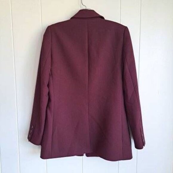 Whistles Women's Red Cloverleaf Lapel Single Button Blazer Size 4 - Picture 4 of 11